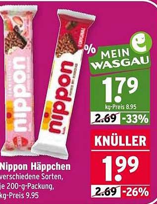 Nippon Häppchen verschiedene Sorten, je 200-g-Packung