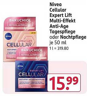 Nivea Cellular Expert Lift Multi-Effekt Anti-Age Tagespflege oder Nachtpflege je 50 ml