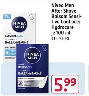 Nivea Men After Shave Balsam Sensitive Cool oder Hydrocare je 100 ml