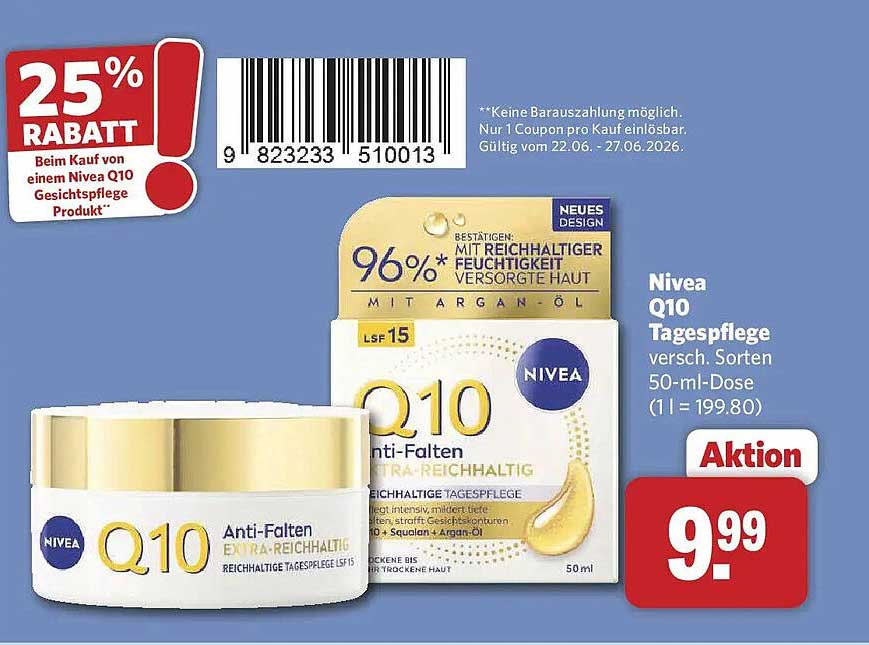 Nivea Q10 Tagespflege versch. Sorten 50-ml-Dose