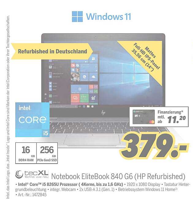 Notebook EliteBook 840 G6 (HP Refurbished)