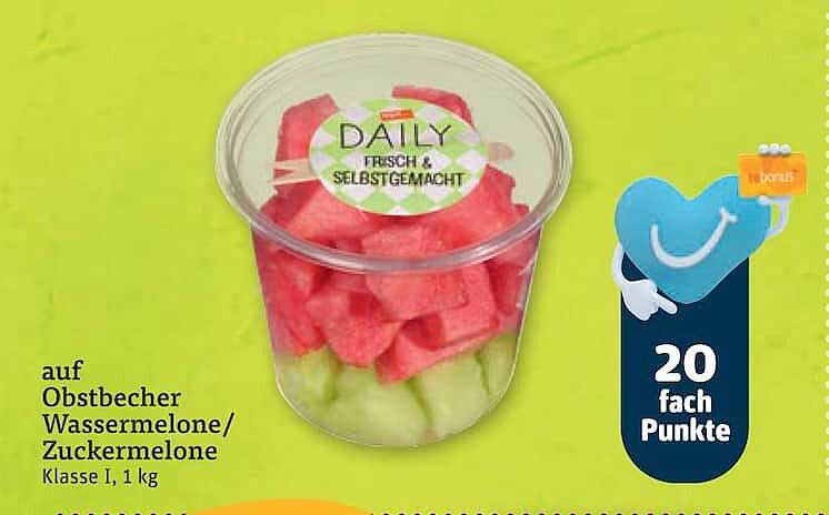 Obstbecher Wassermelone/Zuckermelone