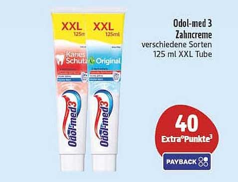 Odol-med 3 Zahncreme verschiedene Sorten 125 ml XXL Tube