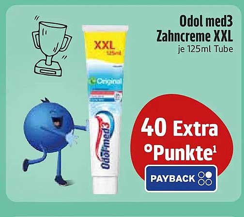 Odol med3 Zahncreme XXL je 125ml Tube