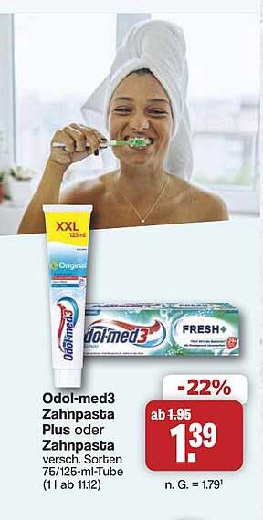 Odol-med3 Zahnpasta Plus oder Zahnpasta