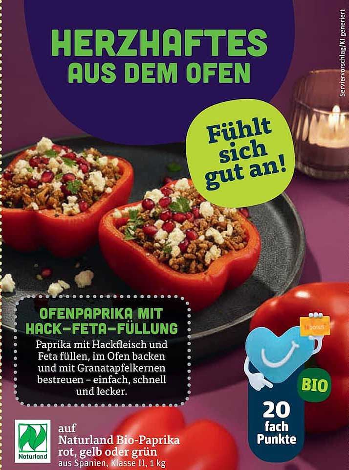 OFENPAPRIKA MIT HACK-FETA-FÜLLUNG