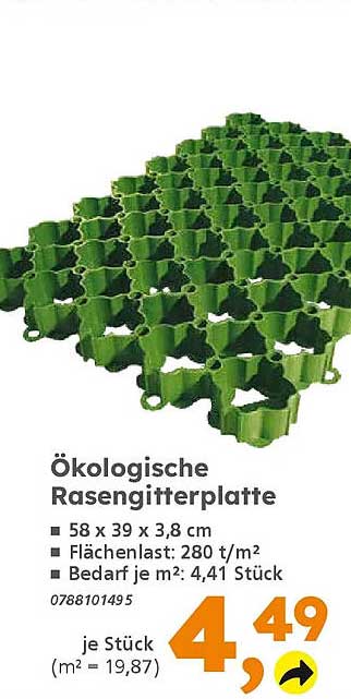 Ökologische Rasengitterplatte
