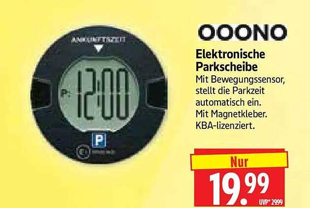 OOONO Elektronische Parkscheibe