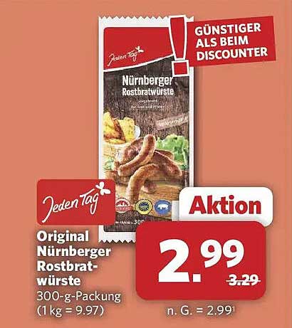 Original Nürnberger Rostbratwürste 300-g-Packung