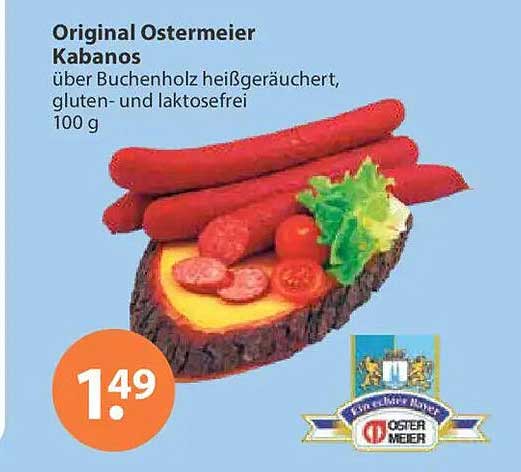 Original Ostermeyer Kabanos über Buchenholz heißgeräuchert, gluten- und laktosefrei 100 g