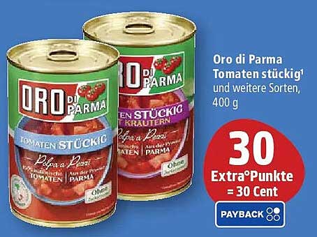 Oro di Parma Tomaten stückig¹ und weitere Sorten, 400 g