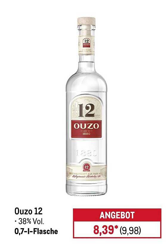 Ouzo 12 • 38% Vol. • 0,7-l-Flasche