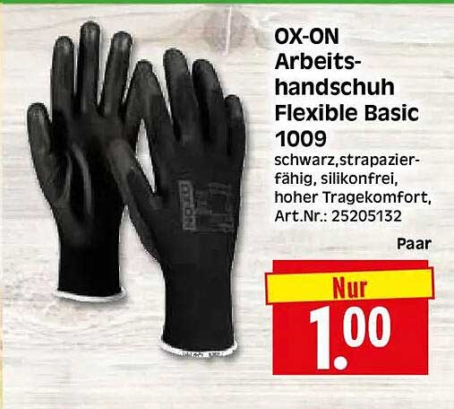 OX-ON Arbeitshandschuh Flexible Basic 1009
