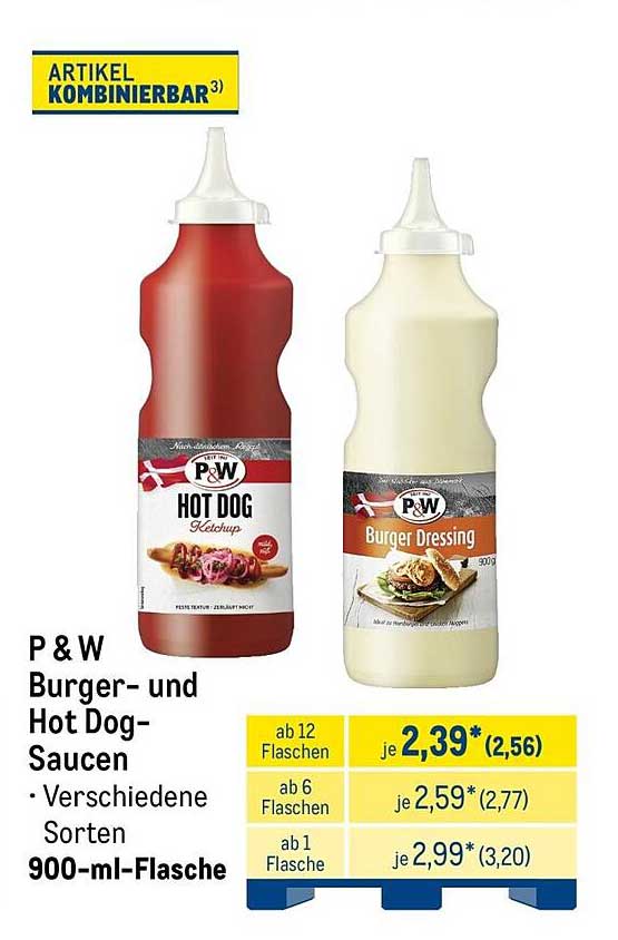 P & W Burger- und Hot Dog-Saucen