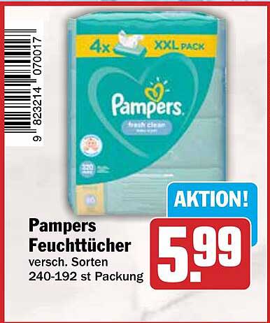 Pampers Feuchttücher versch. Sorten 240-192 St Packung