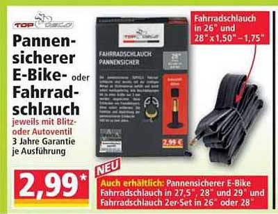 Pannen-sicherer E-Bike- oder Fahrradschlauch
