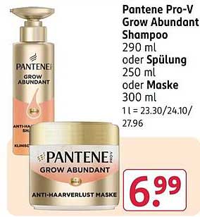 Pantene Pro-V Grow Abundant Shampoo 290 ml oder Spülung 250 ml oder Maske 300 ml