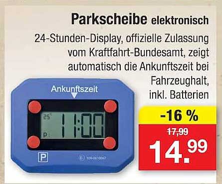 Parkscheibe elektronisch
