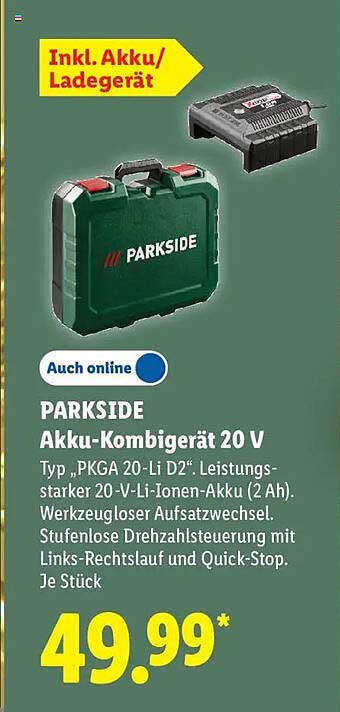 PARKSIDE Akku-Kombigerät 20 V