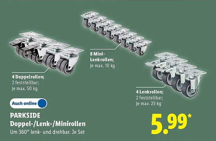 PARKSIDE Doppel-/Lenk-/Minirollen