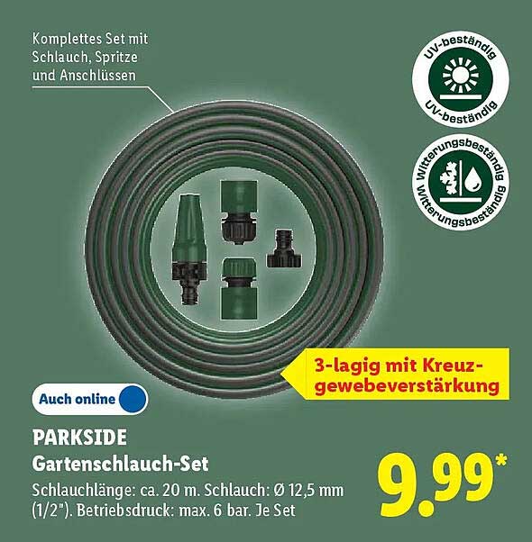 PARKSIDE Gartenschlauch-Set