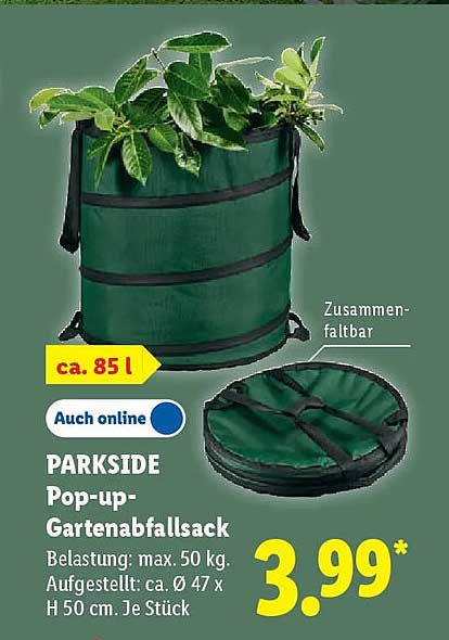 PARKSIDE Pop-up-Gartenabfallsack