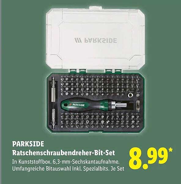 PARKSIDE Ratschenschraubendreher-Bit-Set