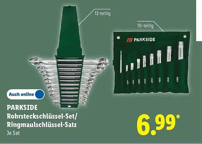 PARKSIDE Rohrsteckschlüssel-Set/Ringmaulschlüssel-Satz