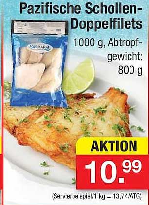 Pazifische Schollen-Doppelfilets