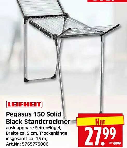 Pegasus 150 Solid Black Ständtrockner
