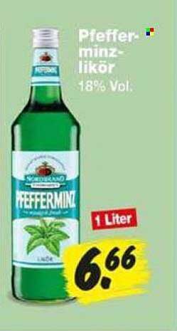 Pfefferminzlikör 18% Vol.