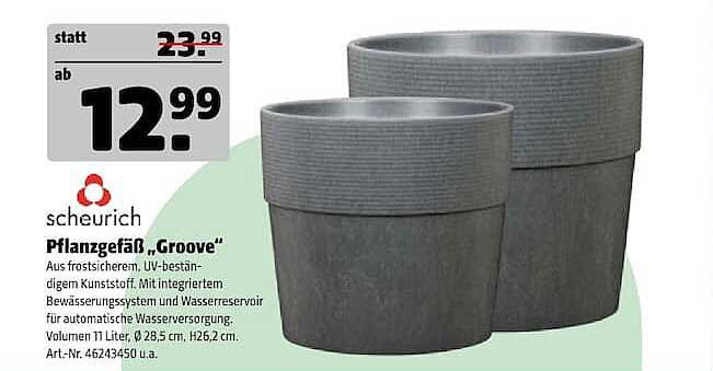 Pflanzgefäß „Groove“