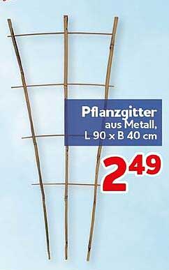 Pflanzgitter aus Metall, L 90 x B 40 cm