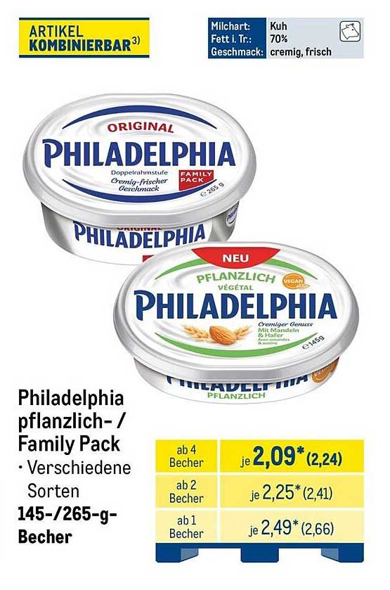Philadelphia pflanzlich-/ Family Pack