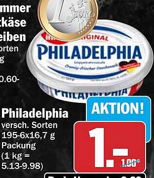 Philadelphia versch. Sorten 195-6x16,7 g Packung (1 kg = 5.13-9.98)
