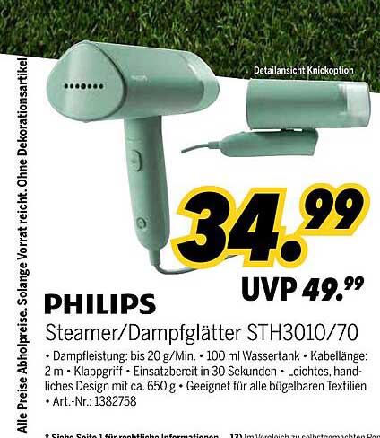 PHILIPS Steamer/Dampfgätter STH3010/70