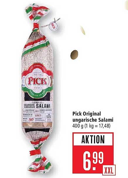 Pick Original ungarische Salami 400 g (1 kg = 17,48)