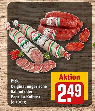 Pick Original ungarische Salami oder Paprika-Kolbász je 100 g