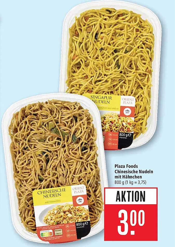 Plaza Foods Chinesische Nudeln mit Hähnchen