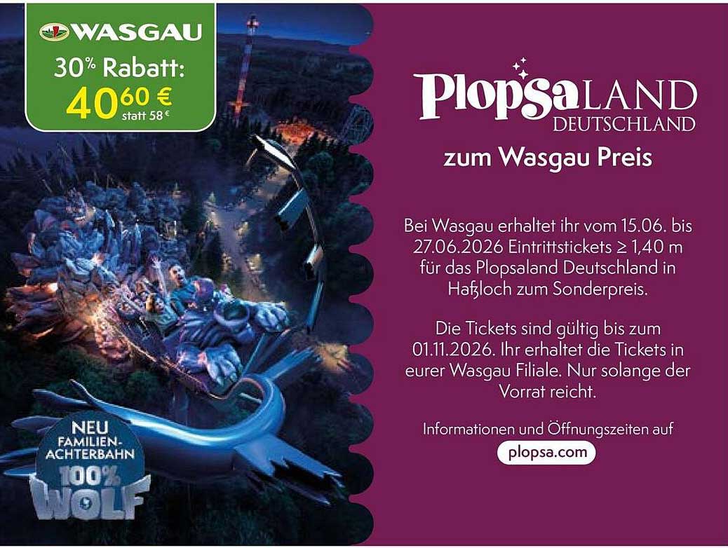 PlopsaLAND DEUTSCHLAND zum Wasgau Preis