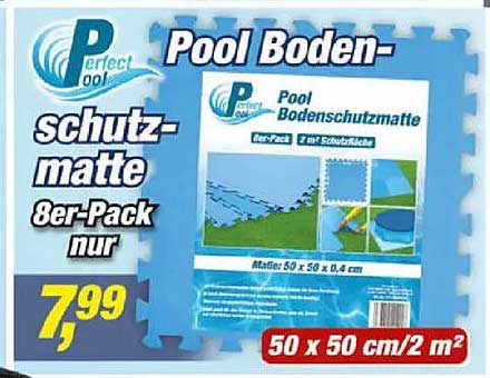 Pool Bodenschutzmatte 8er-Pack nur