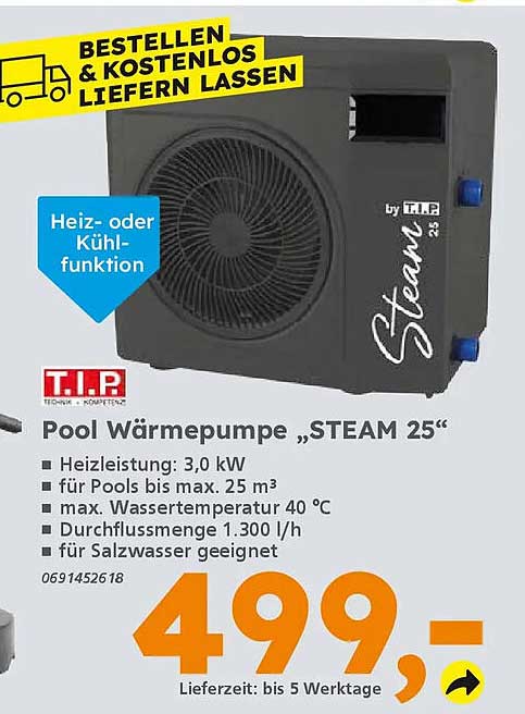 Pool Wärmepumpe „STEAM 25“