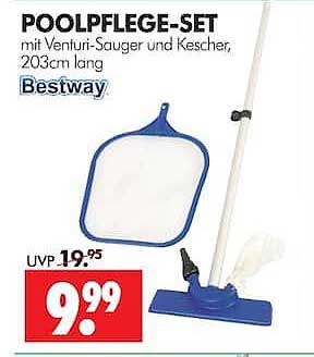 POOLPFLEGE-SET mit Venturi-Sauger und Kescher, 203cm lang Bestway
