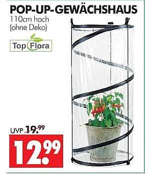 POP-UP-GEWÄCHSHAUS 110 cm hoch (ohne Deko)