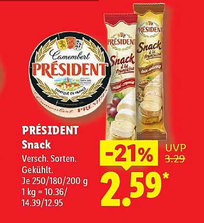PRÉSIDENT Snack