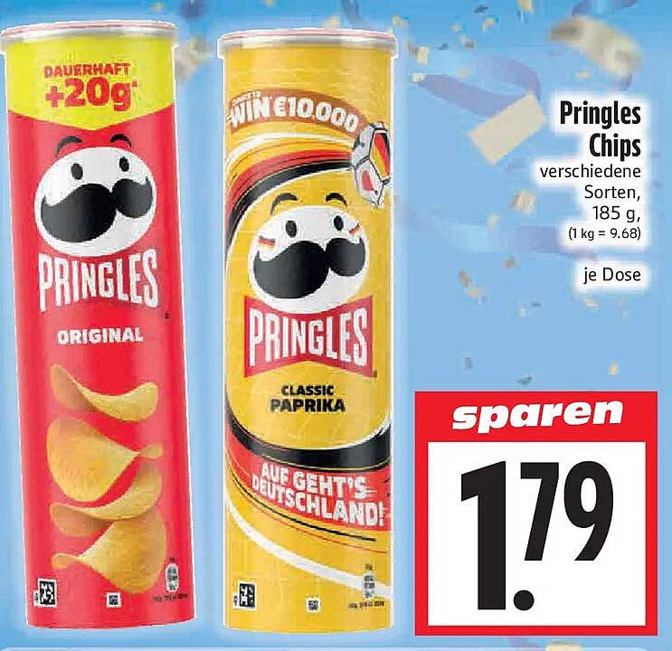 Pringles Chips verschiedene Sorten, 185 g