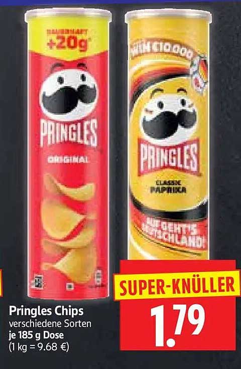 Pringles Chips verschiedene Sorten je 185 g Dose