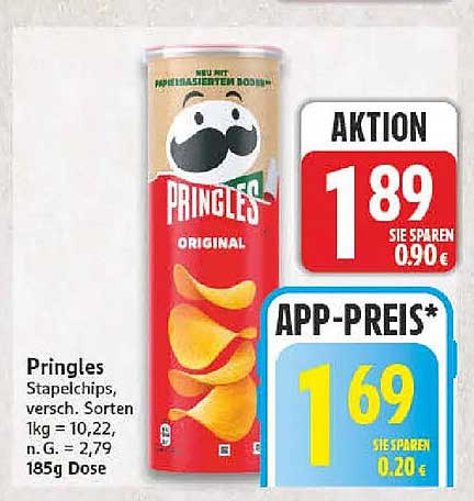 Pringles Stapelchips, versch. Sorten 185g Dose