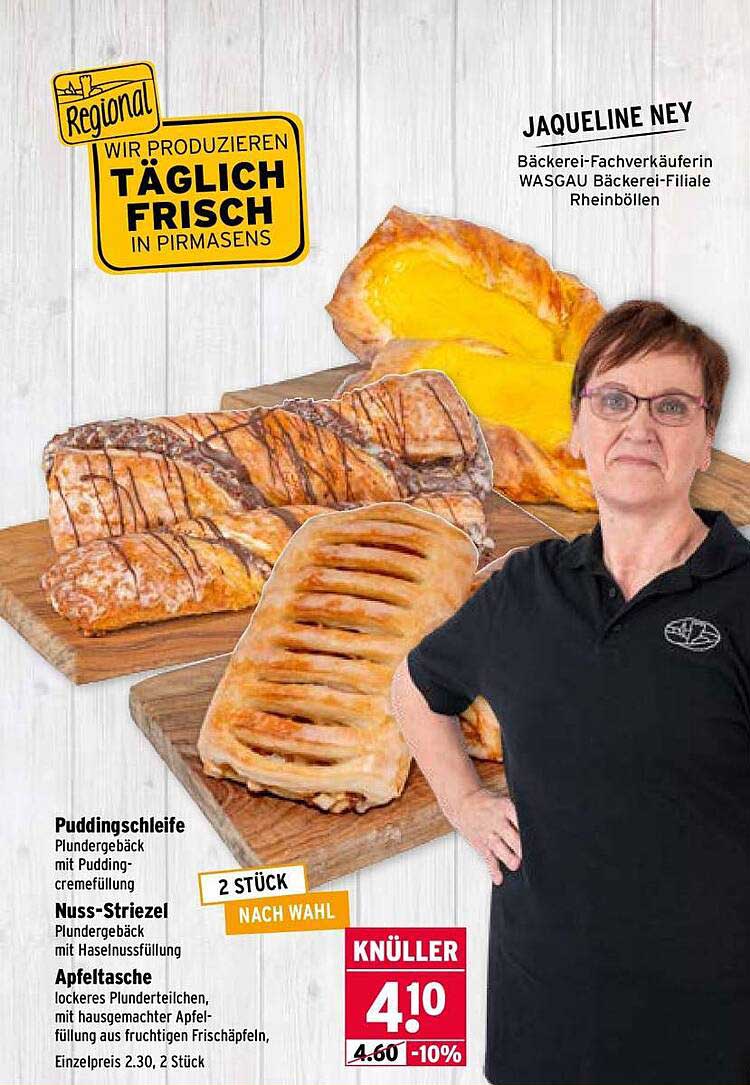 Puddingschleife Nuss-Striezel Apfeltasche 2 STÜCK NACH WAHL