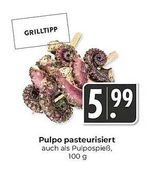 Pulpo pasteurisiert auch als Pulpospieß, 100 g